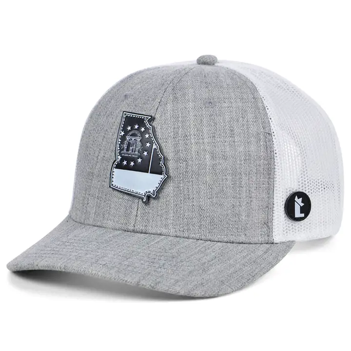 Casquette Local Crowns The Overcast Curved Trucker Georgia gris/blanc