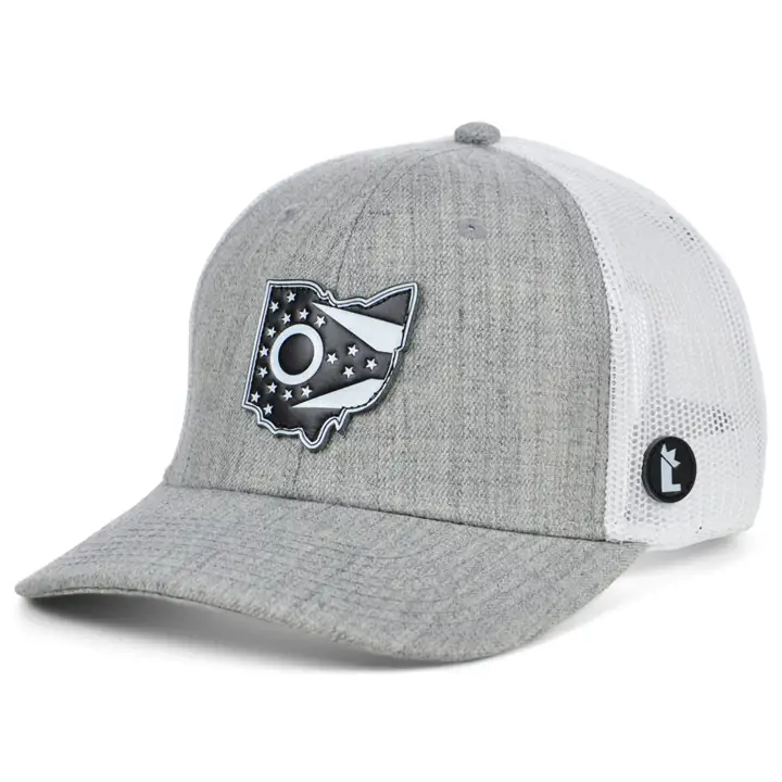 Local Crowns The Overcast Curved Trucker OHIO gris/blanc