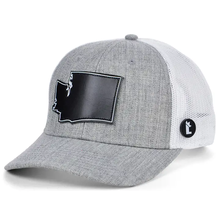 Local Crowns Casquette trucker incurvée Overcast Washington gris/blanc