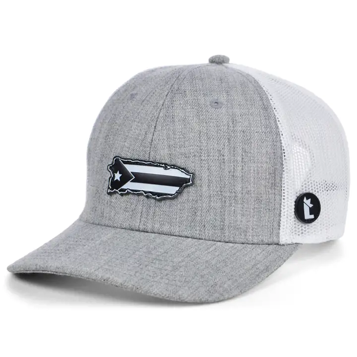 Local Crowns The Overcast Curved Trucker PUERTO RICO gris/blanc