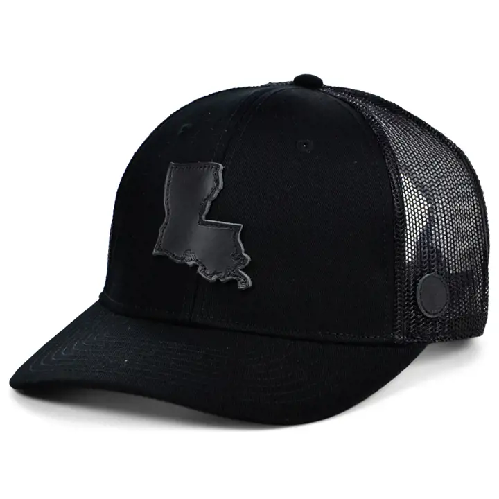 Local Crowns The Nightfall Curved Trucker LOUISIANA noir/noir