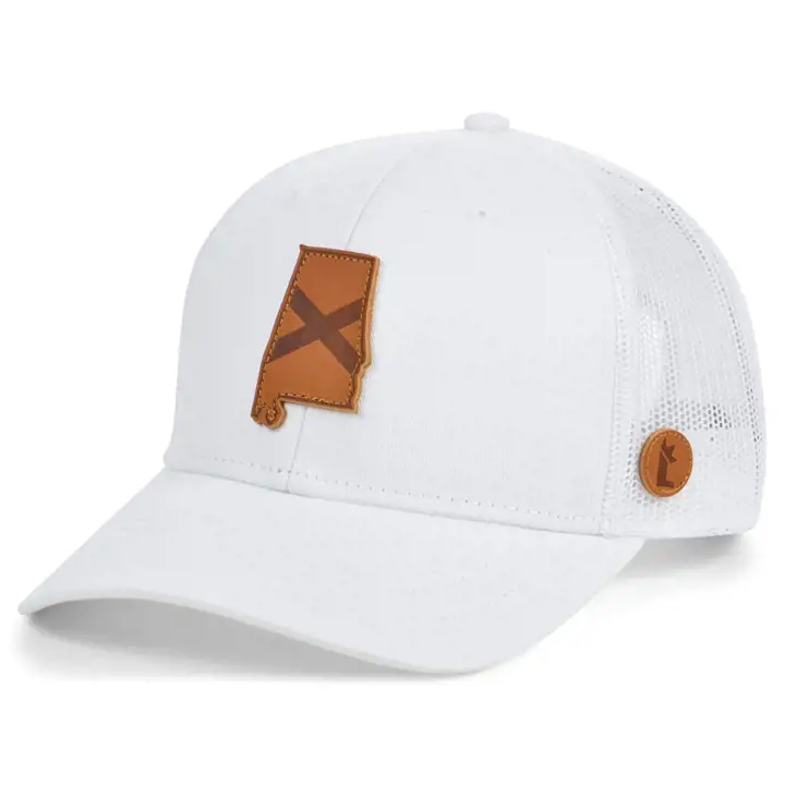 Local Crowns The Statement Casquette Trucker incurvée Alabama blanc/blanc