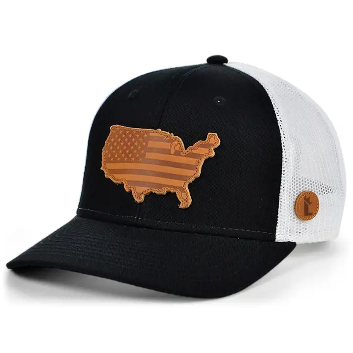 Local Crowns The Statement Curved Trucker USA noir/blanc