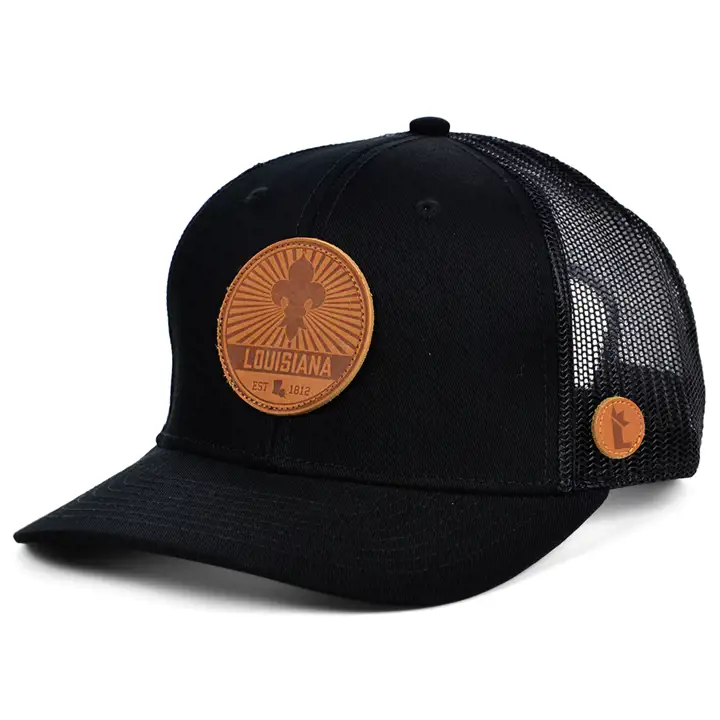 Local Crowns La Casquette Trucker Courbée Établie LOUISIANA noire