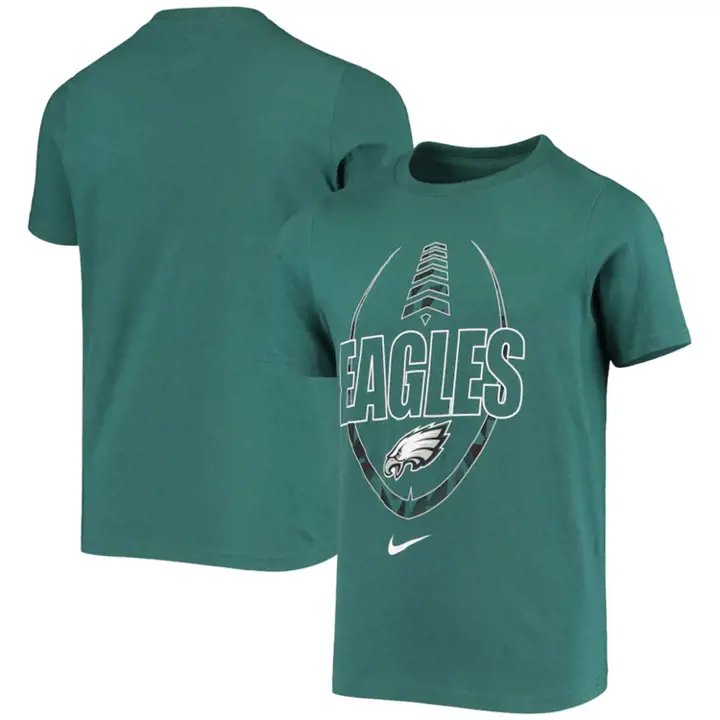T-shirt icône de football NFL Philadelphia Eagles pour jeune 20 g vert