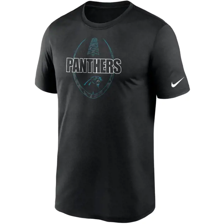 T-shirt icône de football américain NFL Carolina Panthers pour jeune 20 noir