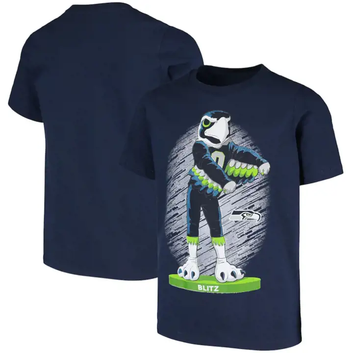 T-shirt Enfant Seattle Seahawks NFL Danse Mascotte Marine 20