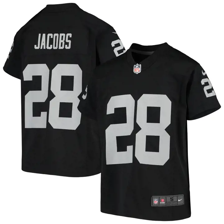 Maillot de match NFL Toddler LV Raiders Jacobs noir