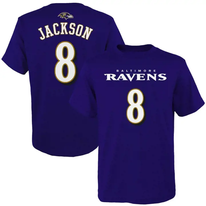 Baltimore Ravens NFL Enfants T-shirt Joueur Mainliner Jackson pur