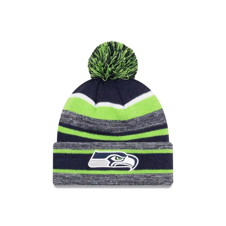 Seattle Seahawks NFL NE Bonnet Tricoté Chiné MB Marine