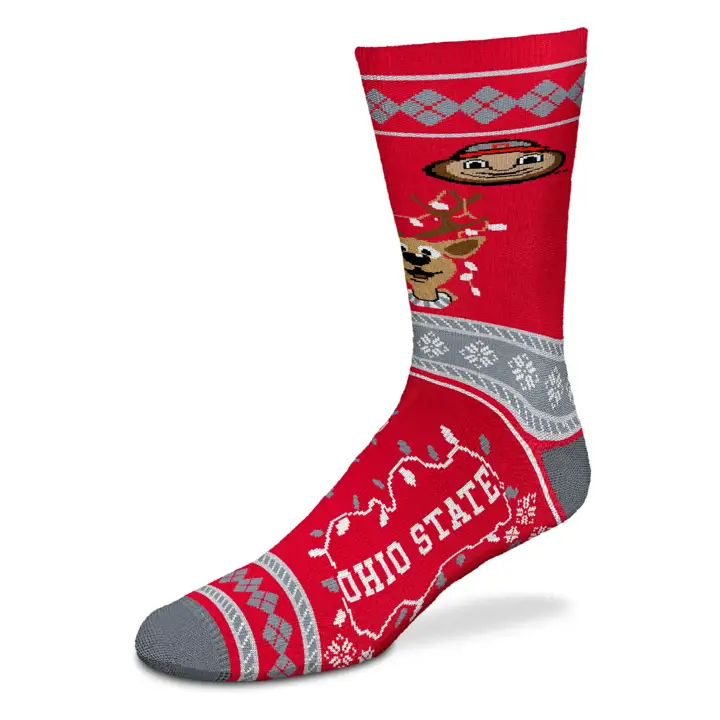 Chaussettes Ohio State Buckeyes NCAA Sweater Stride rouge/gris/blanc