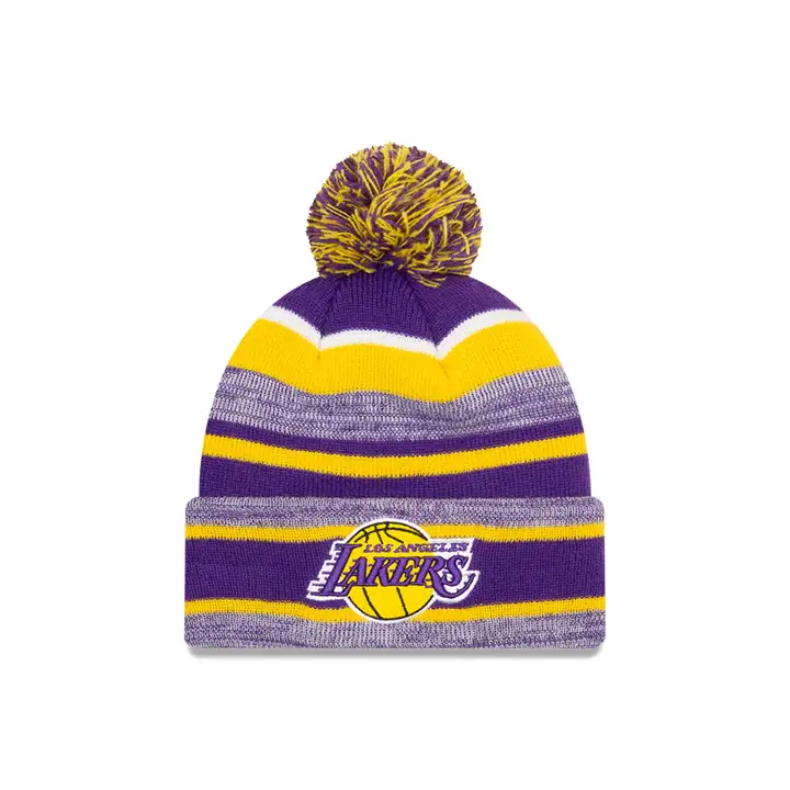 Los Angeles Lakers NBA NE Bonnet tricoté chiné PUR