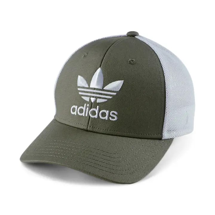 Casquette trucker stretch iconique Adidas Originals vert/blanc