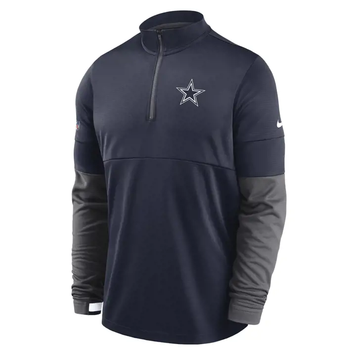 Dallas Cowboys NFL Sideline 1/2 Zip Therma Top 20 marine/anthracite
