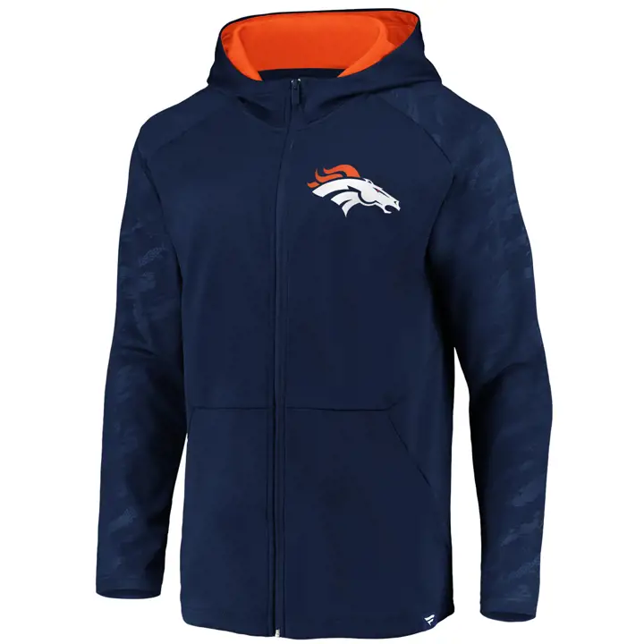 DENVER BRONCOS NFL Embossed Defender FZ Hood 20 marine