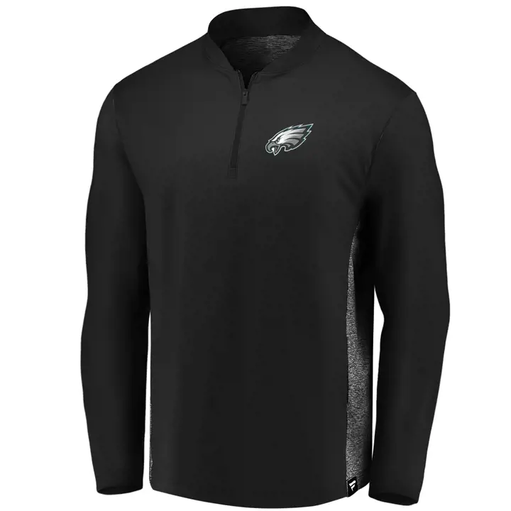 PHILADELPHIA EAGLES NFL Clutch Modern 1/4 Zip 20  charcoal