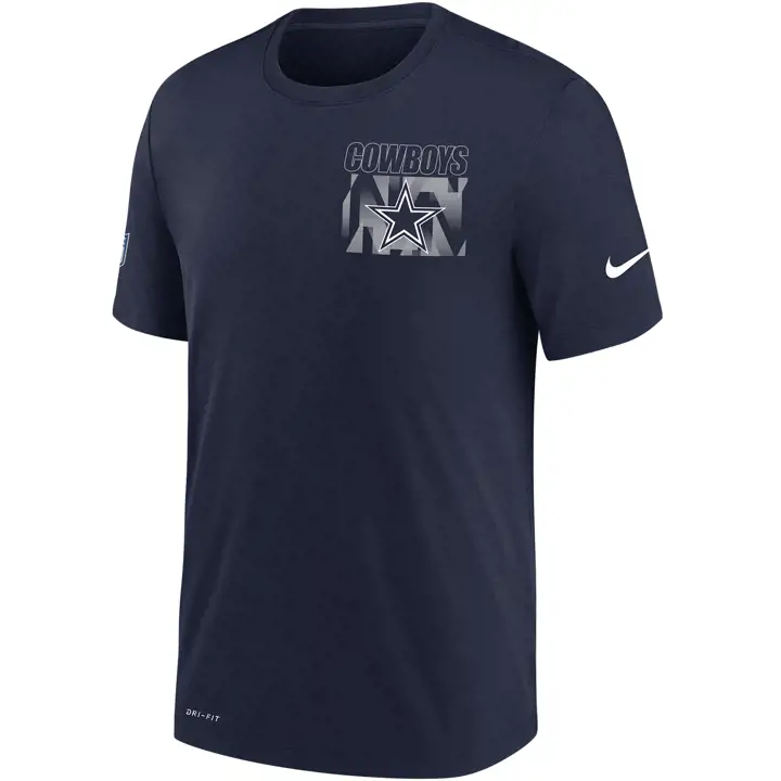T-shirt en coton Dri-Fit NFL Dallas Cowboys marine