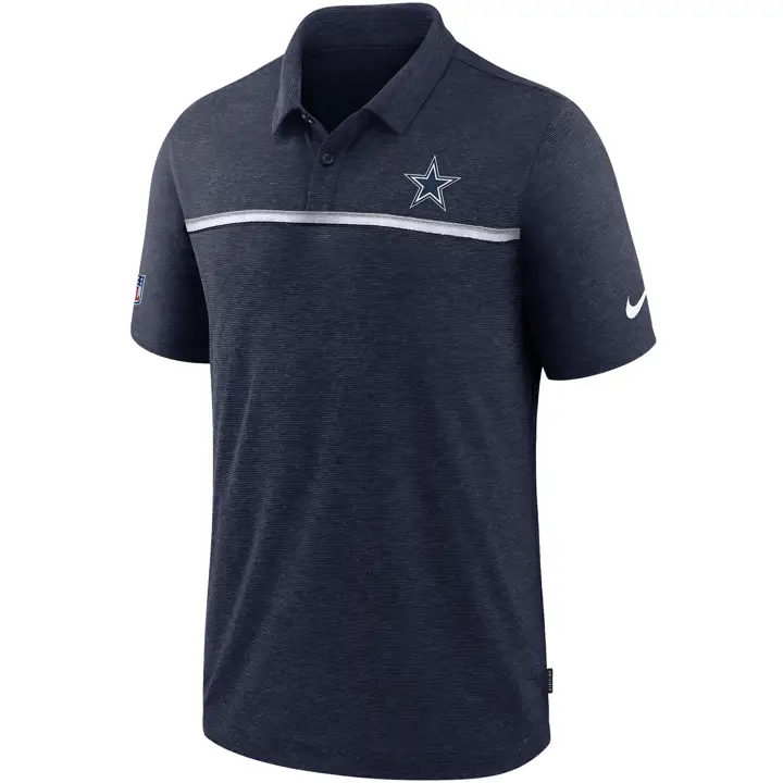 Polo à manches courtes Dallas Cowboys NFL Dri-Fit bleu marine