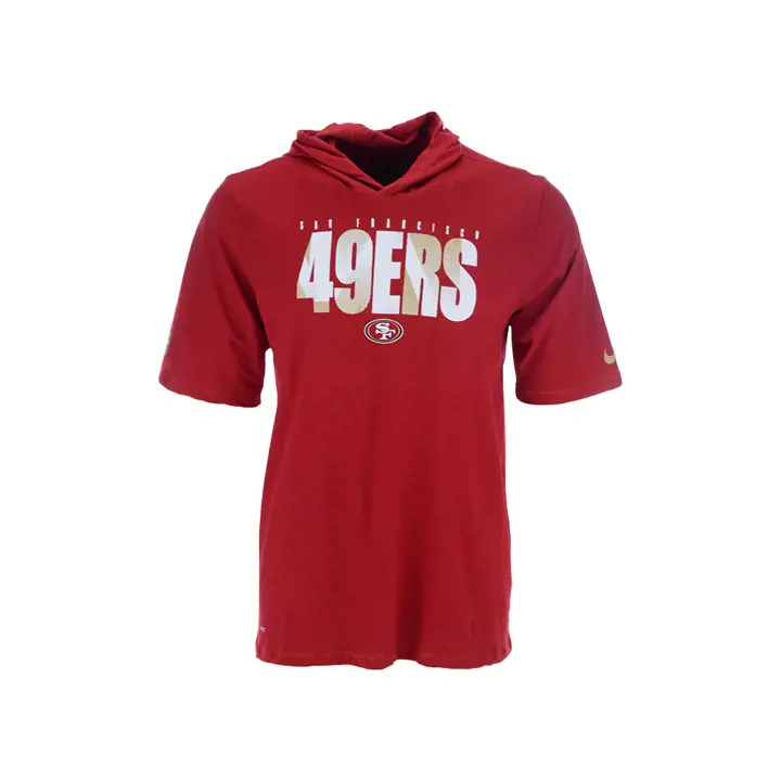 SAN FRANCISCO 49ERS NFL T-shirt à capuche d'entraînement Dri-Fit manches courtes 2