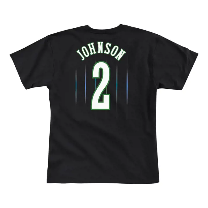 T-shirt NBA Hornets "Reload Player" Larry Johnson Noir