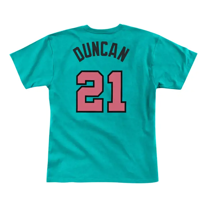 TEE RELOAD JOUEUR NBA SPURS TIM DUNCAN BLEU CANARD