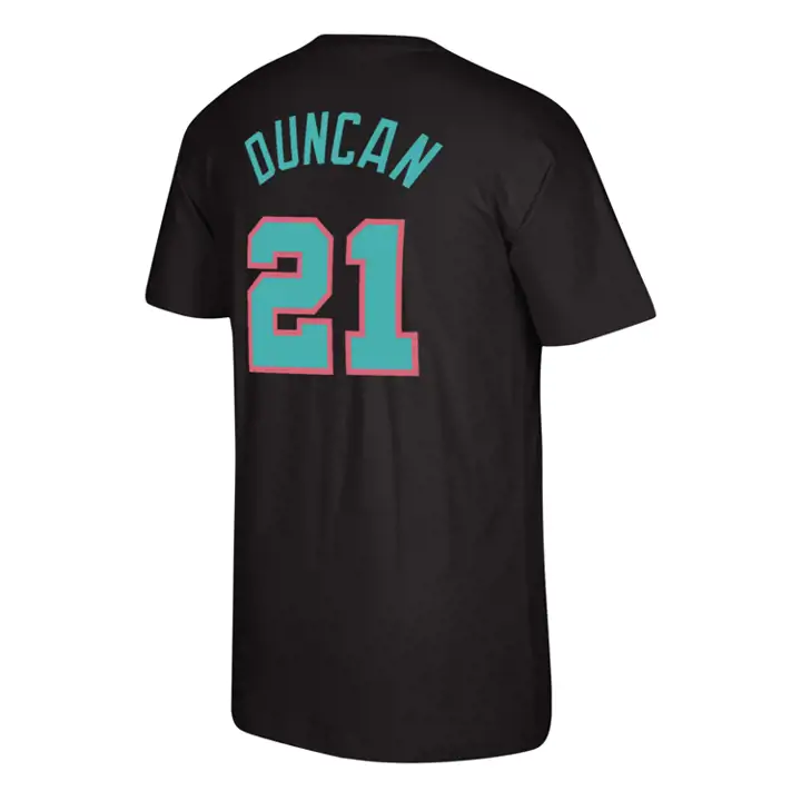 T-shirt joueur SPURS NBA Reload Tim Duncan NOIR