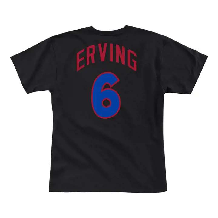 T-shirt Sixers NBA Reload Player Julius Erving NOIR