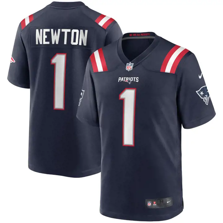 Maillot de match NFL New England Patriots pour enfant Newton marine
