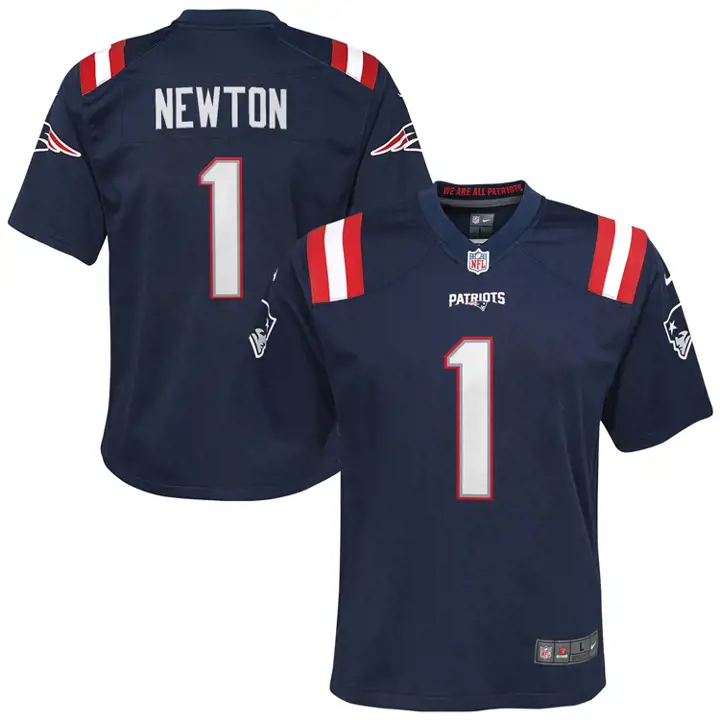 Maillot de match NFL New England Patriots pour bébés Newton marine
