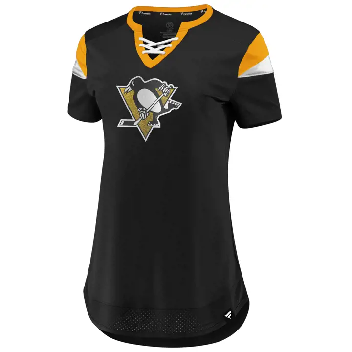 Pittsburgh Penguins NHL Femme Athéna Lacets NOIR