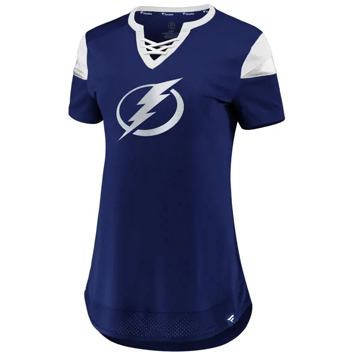 Haut à lacets Tampa Bay Lightning NHL pour femme Athena bleu foncé