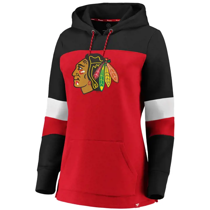 Chicago Blackhawks NHL Molleton à blocs de couleur pour femme ROUGE/NOIR