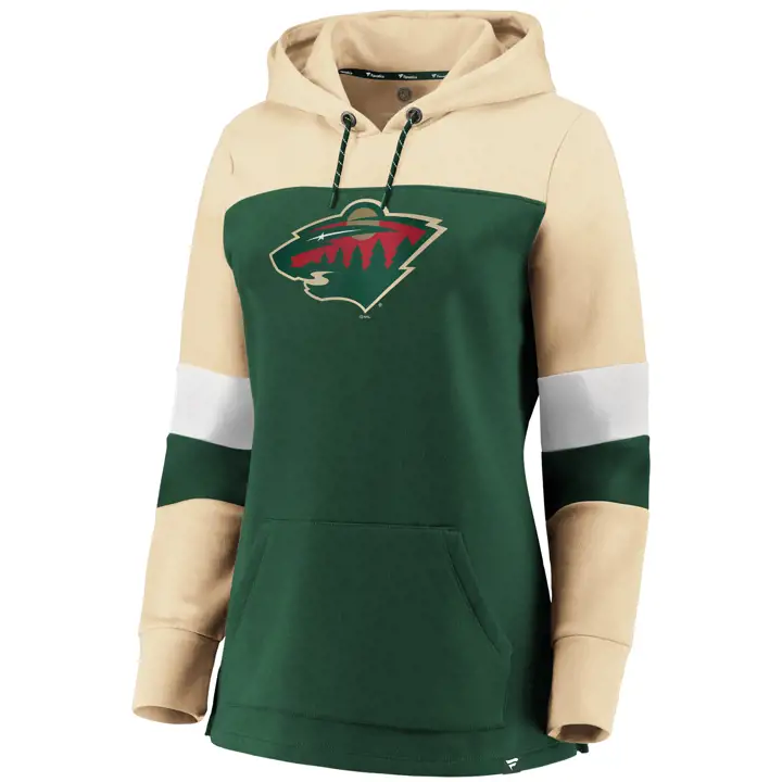 Molleton Colorblock Femme LNH Minnesota Wild VERT/IVO