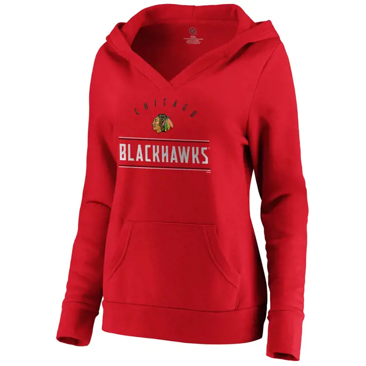 Chicago Blackhawks NHL Polaire col en V pour femme RED