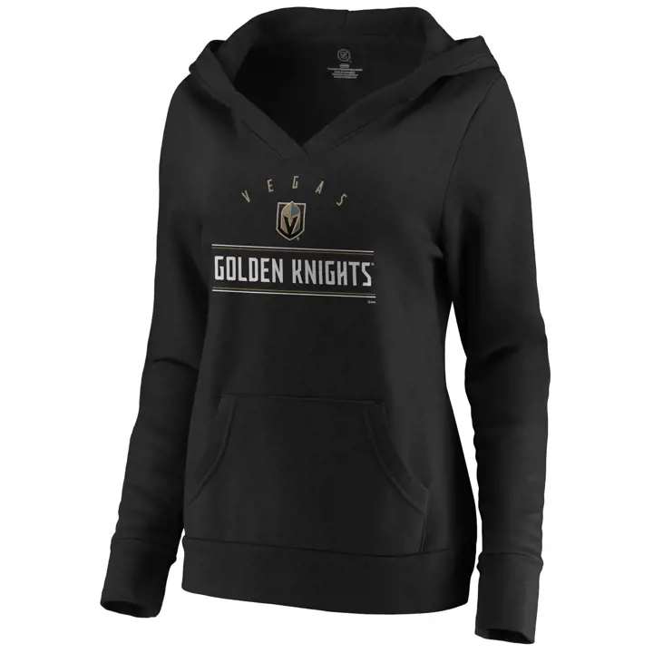 Molleton à col en V noir Vegas Golden Knights LNH pour femme