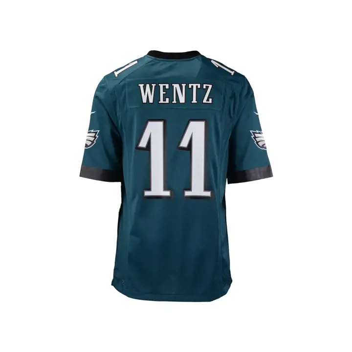Maillot de football américain NFL Wentz Philadelphia Eagles turquoise