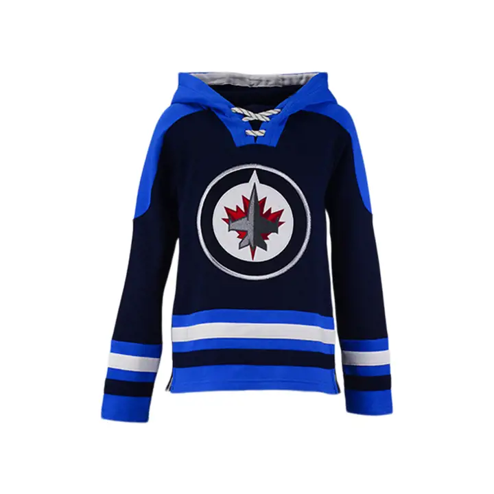 Chandail à capuchon bleu marine Ageless Must Have des Jets de Winnipeg de la LNH pour jeune