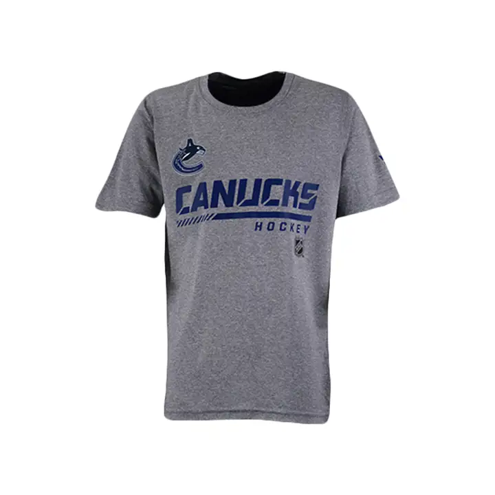 T-shirt de performance authentique Pro de la LNH Vancouver Canucks pour jeune