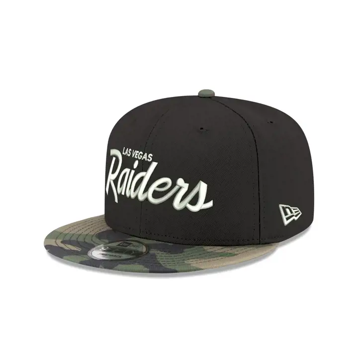 LAS VEGAS RAIDERS NFL LV Script 9FIFTY N/B/CAMO