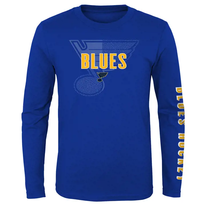 T-shirt à manches longues Labyrinthe NHL St. Louis Blues pour jeunes