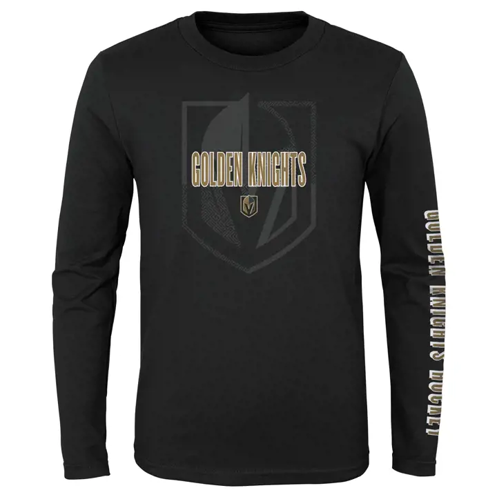 T-shirt à manches longues Labyrinthe Vegas Golden Knights NHL pour jeune 20 b