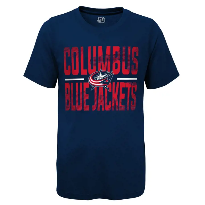 T-shirt Columbus Blue Jackets NHL Youth Hustle 20 marine