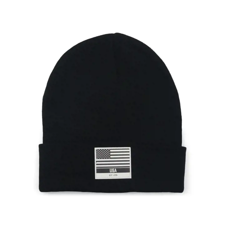 Local Crowns Le bonnet en tricot State Patch USA NOIR