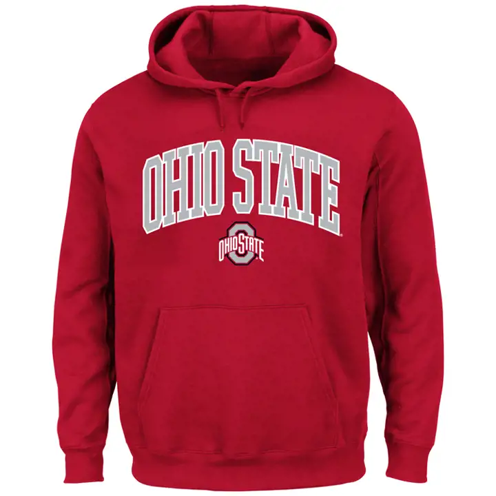 Sweat à capuche grande taille mi-saison NCAA Ohio State Buckeyes