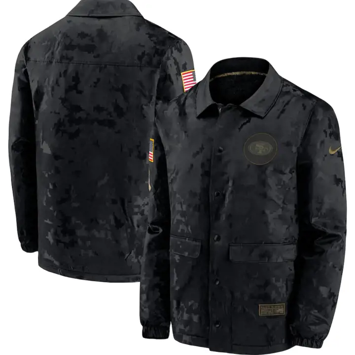 Veste NFL des 49ers de San Francisco « Salute to Service » 20 noire
