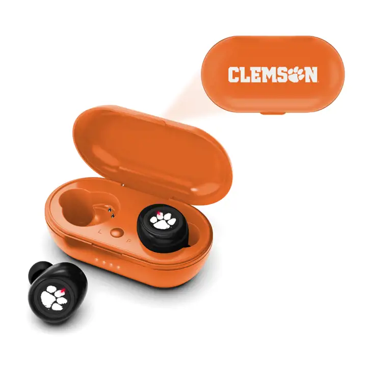 Écouteurs sans fil authentiques Clemson Tigers ast