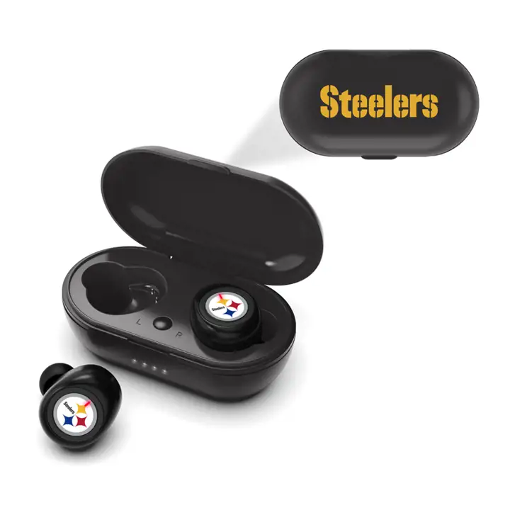 Écouteurs sans fil authentiques des Steelers de Pittsburgh