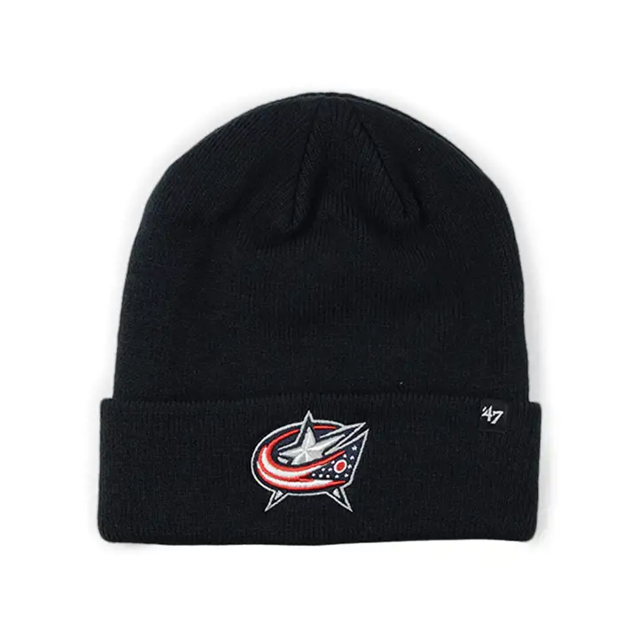 COLUMBUS BLUE JACKETS LNH Bonnet revers uni marine '47