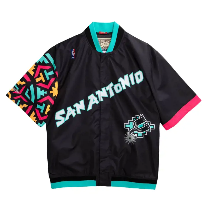 SPURS NBA M&N Vestes d'échauffement Authentiques blk/teal/pnk