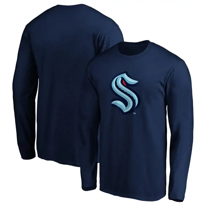 T-shirt à manches longues marine Seattle Kraken NHL Prime Logo